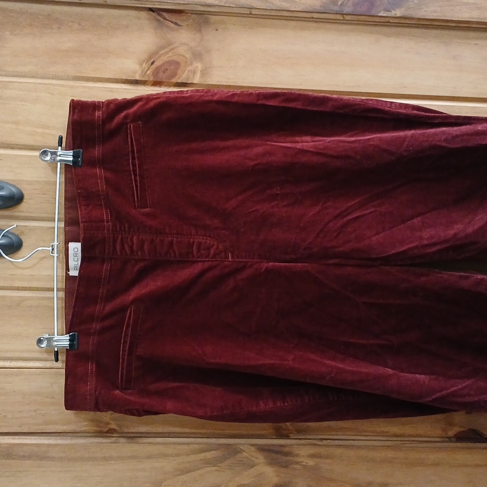 Anthropologie Pilcro Stretch Velvet Flare Leg Pants - 32 - Picture 2 of 6